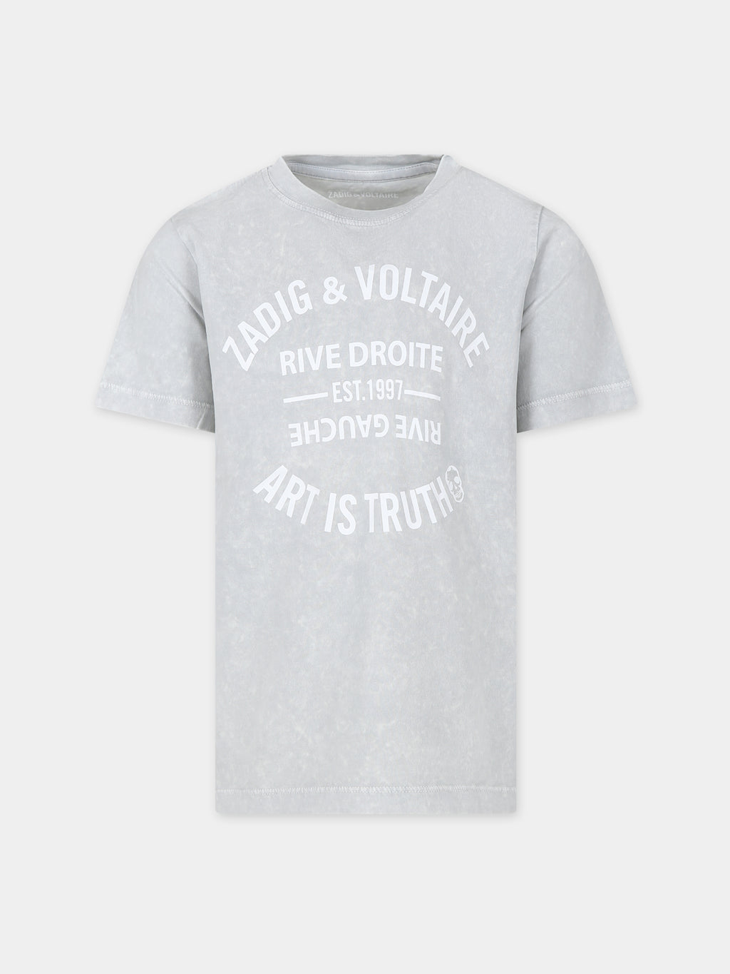 T-shirt gris pour garçon avec logo